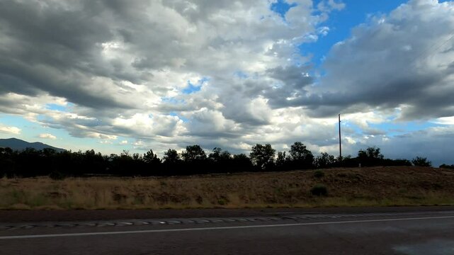 New Mexico Driving 0380 Datil Quemado desert Road