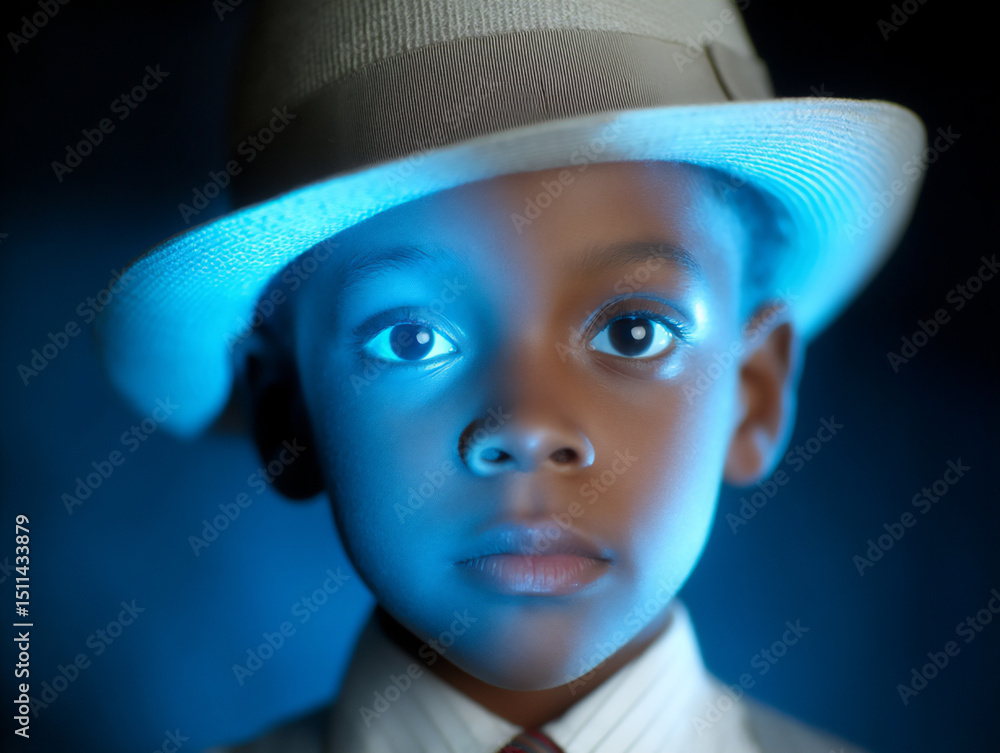 Poster a literature class where holographic characters from a novel appear to act out a scene in front of t