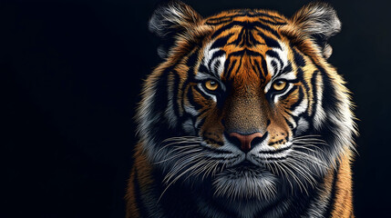 Naklejka premium Close-up portrait of a tiger.