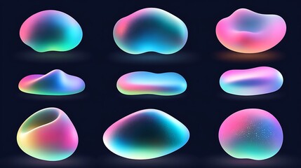 Abstract colorful fluid shapes (1)