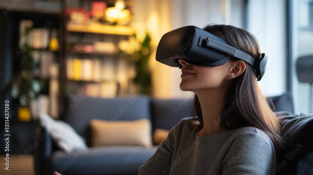 Aufkleber enable remote work with vr headset and controller home office virtual environment immersive experien