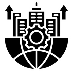 Infrastructure Growth glyph icon