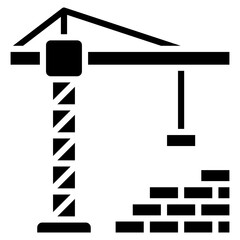 Construction Site glyph icon