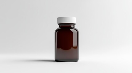 A basic, unbranded pill bottle or box mockup. cut out.