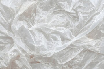 Obraz premium White crumpled plastic bag texture background