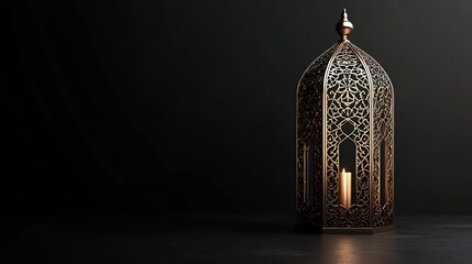 Ornate lantern with candle (1)