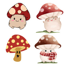 vector illustration of mushrooms