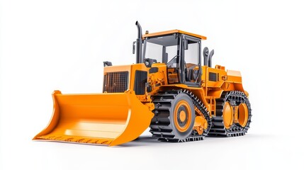 Fototapeta premium A detailed and realistic of a semi transparent modern excavator, showcasing its exterior and visible, cut out.