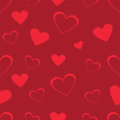 Seamless purple heart pattern background.Simple heart shape seamless pattern in diagonal arrangement. Love and romantic