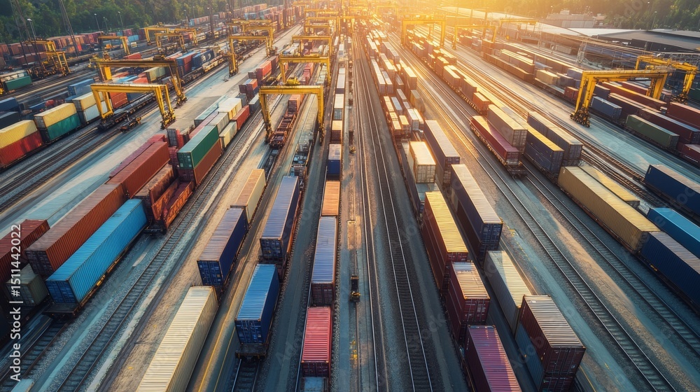 Poster optimizing intermodal transport logistics with container loading strategies in global shipping netwo