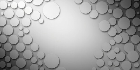 Abstract gray geometric background with overlapping circles forming a technological pattern,  grey,  elegant