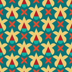 Seamless pattern design with geometric stars for wallpaper decoration and textile