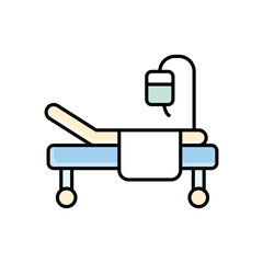 Hospital Bed  Icon vector