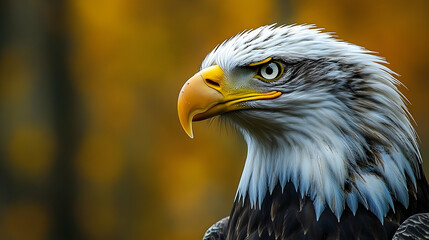 Obraz premium Close-up portrait of an eagle's head.