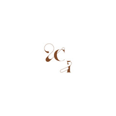 bold and hairline initial wedding logo concept CI elegant curve monogram letter