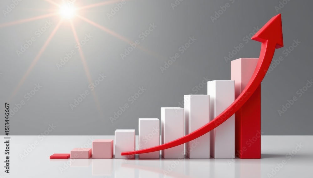 Poster growth trend analysis business sector graphical representation professional environment eye-level vi