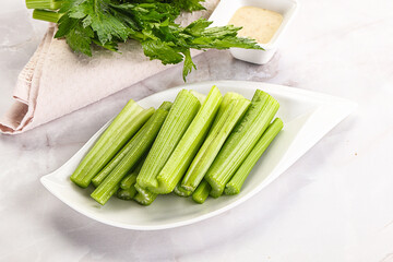 Vegan cuisine - dietary celery cticks