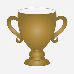 Golden Trophy Award Illustration