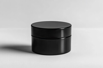 Glossy black jar, simple, minimalist