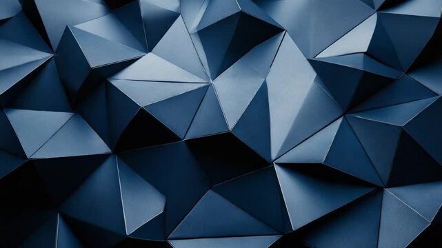 Geometric blue pattern background with dynamic lighting for modern design use