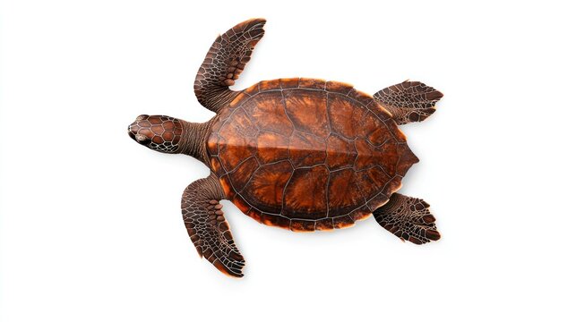 Aerial View of a Magnificent Sea Turtle