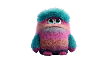 Playful cartoon monster whimsical setting digital illustration cheerful atmosphere close-up view imagination unleashed