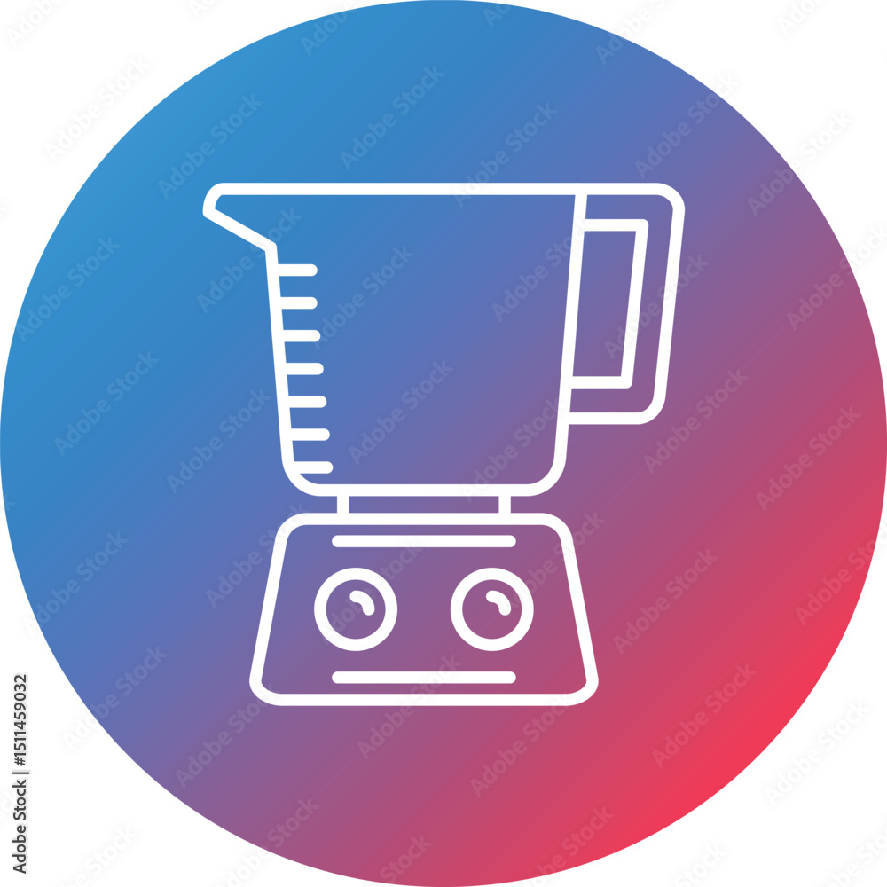 Poster mixer blender line gradient circle background icon