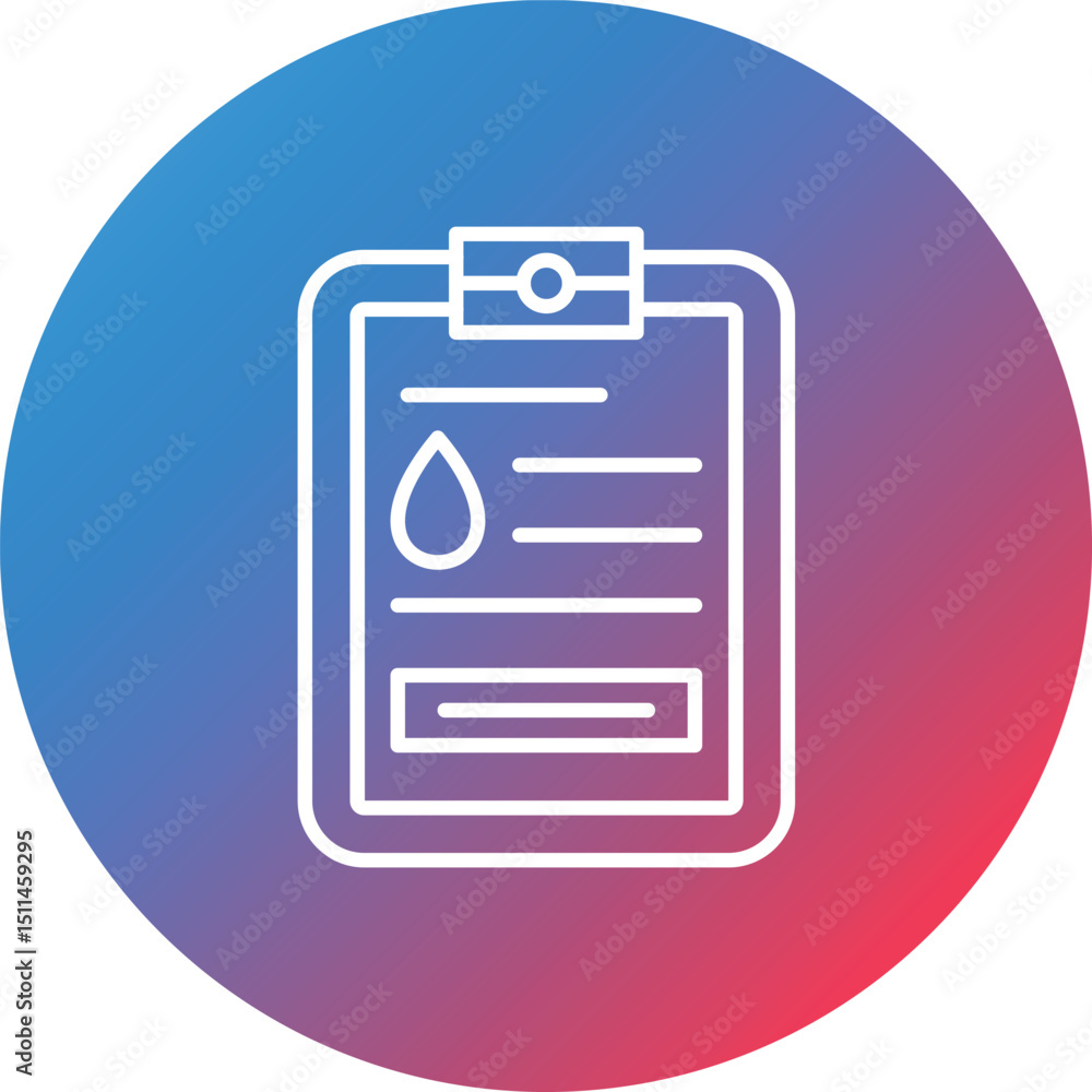Poster oil data report line gradient circle background icon