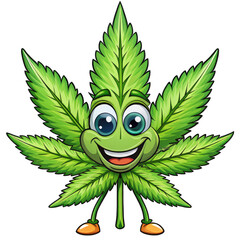 vector illustration of a green leaf