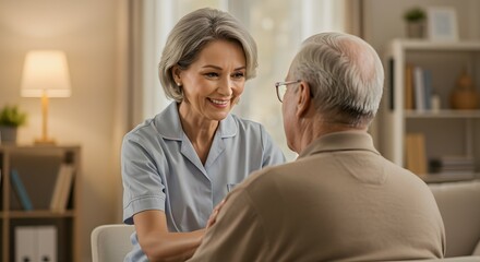 Obraz premium Compassionate Senior Care Providing Comfort and Support for Elderly Individuals and Families