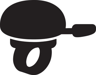 Bicycle bell silhouette bike accessory icon vector illustration.