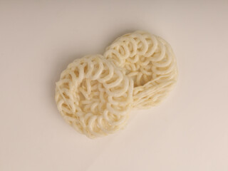 Crunchy crackers on white background