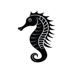 Fototapeta premium seahorse head icon vector illustration isolated on white