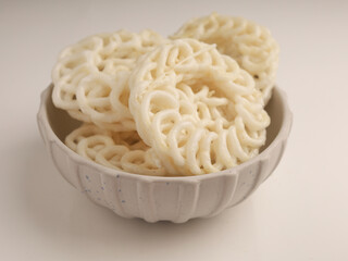 Crunchy crackers on white background