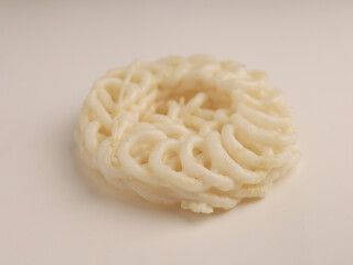 Crunchy crackers on white background