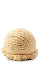 vanilla ice cream white background 