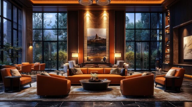 Luxurious modern lobby