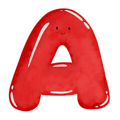 red letter a kawaii