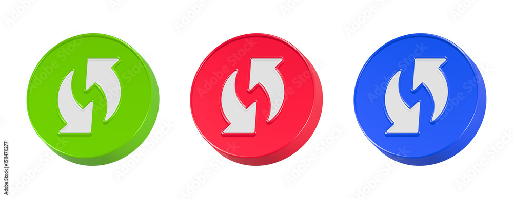 Poster switch icon 3d rendering red color