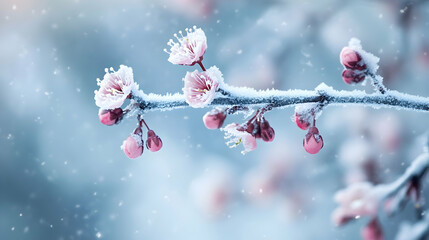 christmas decoration on the snow