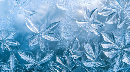 abstract blue background with snowflakes