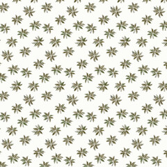 A seamless pattern of palm trees.  Many small palm trees are arranged in a repeating grid pattern.