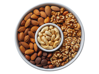Fototapeta premium A bowl of nuts including almonds, cashews, walnuts, and peanuts