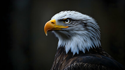 Obraz premium Close-up portrait of a majestic bald eagle.