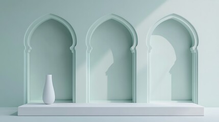 Fototapeta premium Light-filled arch alcoves