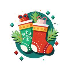 Festive Christmas Stocking Design.