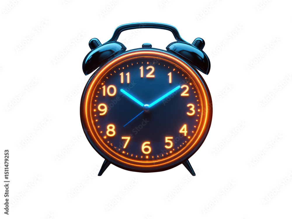 Poster a clock with the hands on the numbers 3 and 9