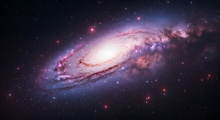 Obraz premium Mesmerizing Spiral Galaxy A Cosmic Tapestry of Stars, Gas, and Dust in Deep Space