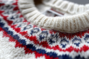 Close up, a traditional icelandic sweater