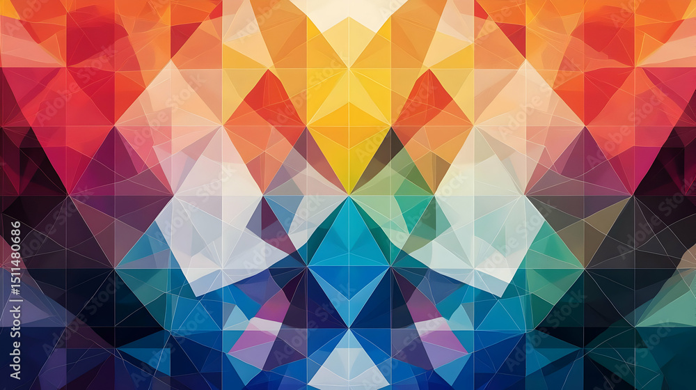 Poster abstract colorful geometric pattern background design